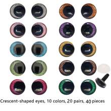 120/180pcs Sparkling Sequin Doll Eyes And Nose Set, Colorful 3D Embroidered Plastic Eyes With Washers, For Amigurumi Plush Toys, Dolls, Puppets, Bears DIY Crafts (Assorted Colors)