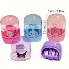 1 pièce Taille-crayon double fonction mignon. L'apparence utilisée pour la conception de personnages de dessins animés est très mignonne. Double trou, fonctionnement manuel, convient pour le taillage de crayons quotidien, convient pour les bureaux et les espaces créatifs