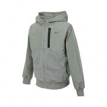 Nike Teen Boy K NSW CTY UTLITY EO TF WZ TOP Woven Hooded Trench Coat HF4208-053 - Black - View 1