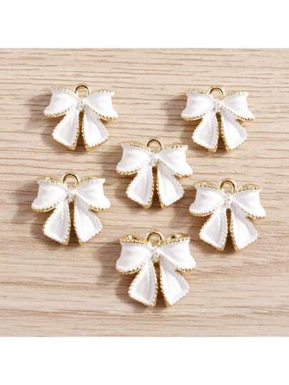 8pcs/Set Elegant Bowknot Korean Style Metal DIY Jewelry Pendant Charm Accessories