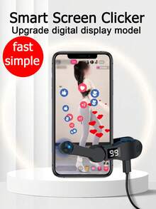Digital Display Smartphone Automatic Clicker, Upgraded Mobile Screen Automatic Clicker, Intelligent Digital Display Plugin Clicker, Mobile Screen Device Quick Clicker, Upgraded Digital Display Can View Click Speed Settings, Intelligent Can Set Click Speed, Game Quick Click Simulates Continuous Finger Tapping, Live Streaming Likes Real-Time Clicking - Multicolor - View 5
