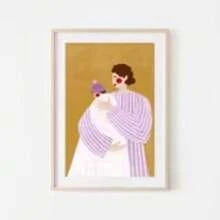 1pc Wall Arts Posters Optional Frame Pop Motherhood Art Print Poster New Mum Breastfeeding Baby Shower Canvas Printing Decoration Ornaments For Home Living Room Decor LGBT