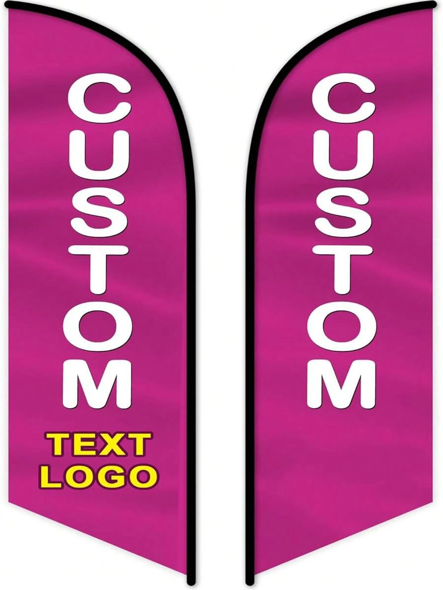 Custom Feather Flags, Knife Flags, Personalized Images Or Fun Pictures, Indoor And Outdoor Commercial Advertising Flags, Your Logo/Design/Text, Outdoor Holiday Decorations, Promotions, Events