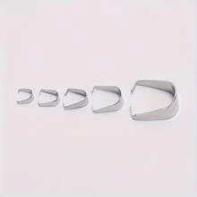 100pcs Stainless Steel Clasps Melon Seeds Pendants Chain Connectors Hook Buckle For Jewelry Making Findings Accessories Pinch Clips Bail Pendant