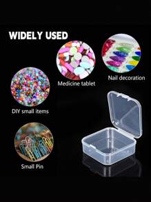 1/10/20 Stücke Kunststoff Perlen Aufbewahrungsbox, transparente Box mit Scharnier-Deckel, verwendet für DIY Kleinteile, Basteleien, Schmuck, Hardware, Visitenkarten, Spielfiguren, transparente Organizer Box für Frauen, Aufbewahrung, Reiseutensilien, Geschenke, Rückkehr zur Schule