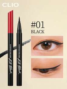 Clio K-Beauty SUPERPROOF PEN LINER KILL BLACK 刷頭眼線液筆，液體眼線筆，深邃顯色，出墨順滑，快乾，防水防汗，適合日常妝容 - 01 Black - 查看 1