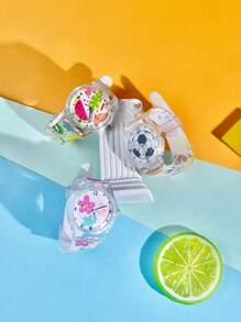 1 pezzo Orologio trasparente e colorato in gelatina, impermeabile, adatto per teenager e bambini, di stile alla moda Ins, orologio da ragazza studente, regalo per bambine e adolescenti