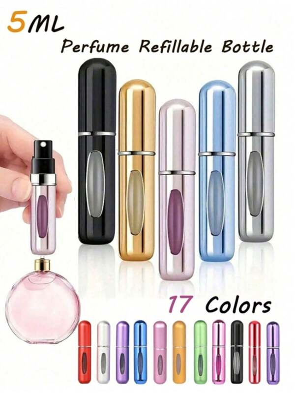 1 pièce Vaporisateur de parfum rechargeableà 5 ml , vaporisateur de cologne réutilisable, taille de voyage cadeau pour filles, femmes, mères, décoration de maison et de salle de bain, fête des mères, saint-valentin, eau de cologne pour homme, cadeau pour petit ami