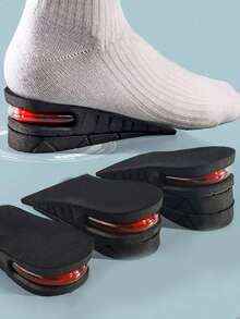 增高鞋垫，不疲劳，隐藏式增高装置，带减震器；女士内置增高鞋垫，增高垫 - 黑色 - 查看 1