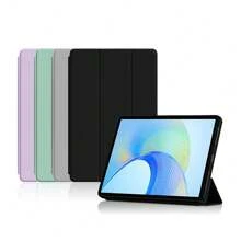 1 Pc Tablet Case For Honor Pad X9 11.5-Inch ELN-W09 Three Fold Support Leather Case 2023 Honor X8 Pro Silicone Soft Shell With Protective Smart Cover Purple Mint Green Black