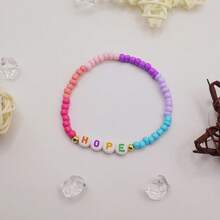 1 pulsera con nombre, pulsera con inicial, pulsera personalizada con nombre, pulsera con cuentas con nombre, pulsera con nombre personalizado, pulsera con nombre colorida, regalo para ella - Multicolor - Ver 19