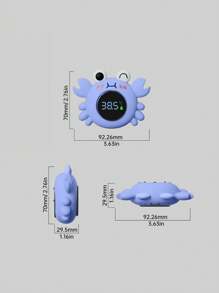 1 pieza Termómetro de agua para bañera de bebé - Termómetro digital de temperatura del agua y de la habitación, con diseño flotante de nutria marina para uso en piscina de bebés y niños pequeños con alerta de temperatura