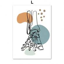 1 pezzo di tela dipinta con immagine anatomica di mano, piede, colonna vertebrale e scheletro umano, ideale per la decorazione della casa e del soggiorno, con cornice opzionale