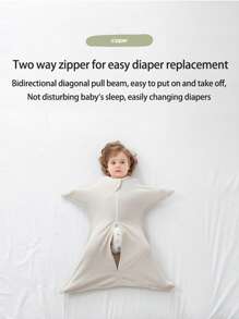 1 sac de dormit pentru bebeluși din bumbac pur, pătură de spital pentru nou-născuți, înfășat respirabil pentru toate anotimpurile, anti-tresare