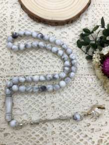 45pcs Acrylic Imitated Resin Shell Pendant Prayer Beads, Suitable For Daily Use Necklace, Bracelet, Tasbih