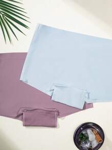 3pcs Women Soft & Comfortable Seamless Bikini Panties, Snug Fit And Non-Visible Under Clothes, Suitable For Yoga And Sports