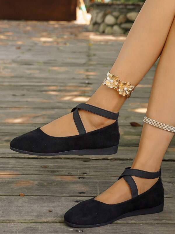 Sapatilhas de balé vintage leves e macias para mulheres, com tiras cruzadas, sapatos de treinamento de dança profissional, sapatilhas Mary Jane clássicas