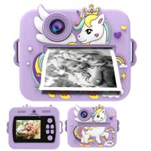 Appareil photo instantané pour enfants, appareil photo d'impression de photo pour filles et garçons, mini appareil photo éducatif pour enfants de 3 à 12 ans, cadeau d'anniversaire, de vacances et de voyage