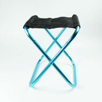 Ultra-Lightweight Foldable Fishing Stool - Red & Blue Stainless Steel Frame Outdoor Chair, Compact Design Suitable For Camping, Fishing And Outdoor Adventures