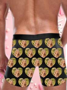 1 pieza Calzoncillos personalizados y con nombre para hombres, ropa interior personalizada para hombres, calzoncillos tipo bóxer personalizados, calzoncillos bóxer personalizados con caras divertidas, regalo de San Valentín, regalo de aniversario, regalo de cumpleaños, regalo de boda, regalo para el mejor amigo, regalo para el novio, regalo para el esposo, regalo para él