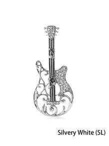 1pc Music Guitar Brooch For Women,Instrument Brooches,For Bag, Sweater, Coat, Hat, Shoes, Dress, Suit