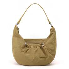 Vintage Literary Korean Lazy Style - Fold Drawstring Casual Shoulder Bag For Women - Jiaozi Bag Design
