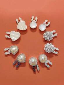 2pcs Button Cover For Shirt Flower Cufflinks Covers Flower Sleeve Button Clip On Button For Dress Wedding Tux Decoration Button Clothing Accessories Gifts - Flowers - View 10