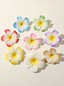 8 Peças Grampos de Cabelo com Flor de Plumeria para Mulheres, Tamanho Grande de 7cm, Acessórios de Cabelo Estilo Moda Praia Fofa, Grampos de Cabelo, Presilhas de Cabelo, Material Escolar