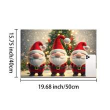 1 Pack Of 3 Santa Claus, Snowman And Snowflake Printed Silicone Coffee Drink Coasters, Anti-Slip & Super Absorbent Washable Drainage Mats For Countertop, Kitchen, Dining Table, Holiday Decor