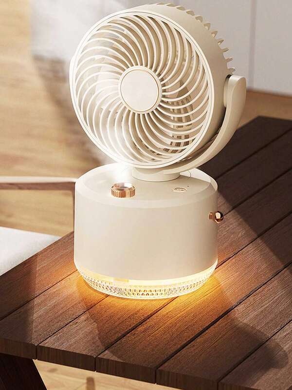 Ventilador pequeño automático de sacudir la cabeza con rociador, USB, para uso doméstico, miniatura, portátil, estudiante, escritorio de oficina, dos en uno, ventilador eléctrico de escritorio, carga, aire acondicionado, humidificación, dispositivo de refrigeración, cama