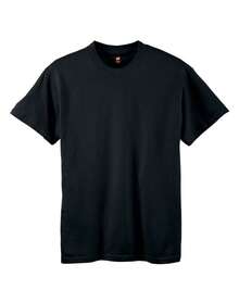 Hanes Boys Essential-T Short Sleeve T-Shirt 6-Pack, Black - Black - View 1