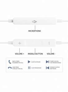 Nouveaux écouteurs intra-auriculaires blancs filaires 3,5 mm, stéréo basses, jack universel 3,5 mm, compatible avec les téléphones Android