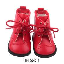 1 par de zapatos de muñeca, zapatos de muñeca con cordones de unicolor en miniatura, zapatos lindos en miniatura, adecuados para muñecas Reborn de 18 pulgadas, niños pequeños y niños mayores de 3 años, accesorios de muñeca, juego de roles, fiesta de vacaciones