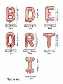 9pcs Bride To Be Balloon Set, Bachelorette Party Decorations, Wedding Decorations - Rose Gold - View 5