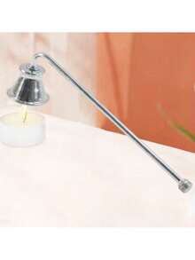 1pc Bell-Shaped Long-Handled Candle Snuffer, Stainless Candle Cover, Incense Candle Bell Cover, Candle Extinguisher, Household Tool, Essential Tool For Candle Lovers