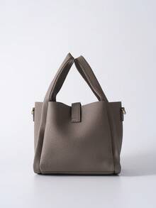 Bolso de mano de alta gama para mujer, nuevo estilo de bolso de mano versátil y de moda para todo el año, bolso de trabajo de gran capacidad, regalo de Navidad de invierno - Caqui - Ver 9