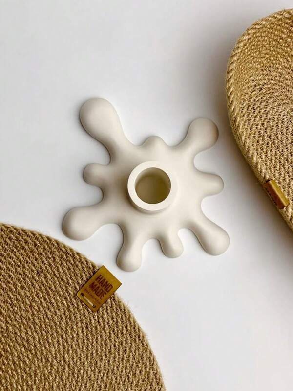 1 Peça Molde de Silicone de Castiçal Abstrato em Formato de Rio Tamanho S/L, Molde Criativo em Formato de Fluxo para Suporte de Vela DIY, Gesso, Decoração Doméstica, Ornamento, Molde de Resina Epóxi, Produção Artesanal, Moldes de Fundição