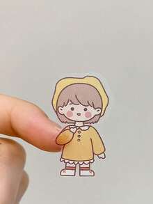 1张温馨日记贴纸，可自由裁剪，是剪贴簿的完美礼物（贴纸随机发送）