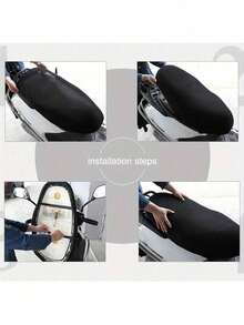 1 pieza Funda de asiento de motocicleta/scooter de malla 3D transpirable, cojín antideslizante, fresco para el verano - Multicolor - Ver 6