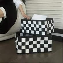 1 Stück/2 Stück/3 Stück Filz Aufbewahrungsboxen, koreanisches Design, beliebter Aufbewahrungsorganizer, geeignet für dSchulanfangule, Heimdekoration, große Kapazität für Kleidung, Spielsachen, Bücher, zufälliger Stil Lieferung