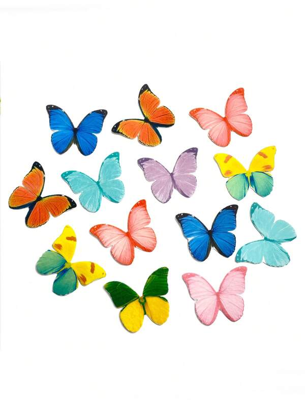 Wafer Paper Butterflies Set Of 60 Cake Decorations, Cupcake Topper