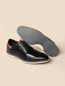 Men's Casual Formal Shoes Are Comfortable For Work And Business Negotiations - màu đen - Xem 4
