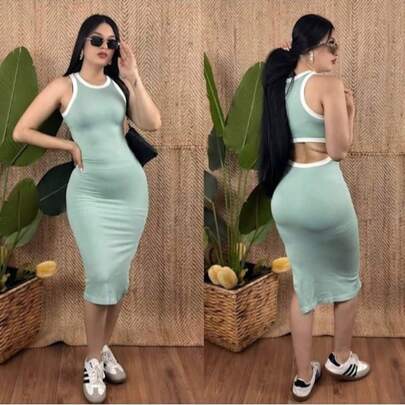 vestido   Liso    Casual  Elegante    Asimétrico    Playa