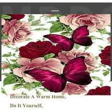 SNA 2026新款刺绣套装 蝴蝶花卉刺绣玫瑰花DMC绣线十字绣套装花卉图案印花DIY套件工艺品刺绣套件十字绣套件钩针套件戳绣套件缝纫配件缝纫套件绣线工艺套件针线材料缝纫图案钩针工艺用品刺绣套件初学者缝纫图案