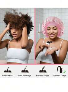 WANMEI Ensemble de soins capillaires premium de 4 pièces - Comprend 1 taie d'oreiller en satin ultra douce, 1 bonnet de nuit en soie léger, 1 tige à boucler sans chaleur et 1 élastique doux pour les cheveux - Ensemble ultime de protection et de mise en forme des cheveux pendant la nuit