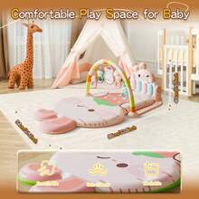 Baby Gym Game Mat, Baby Game Mat And Activity Gym, Baby Piano Gym With 5 Baby Learning Senses, Baby Music Activity Center, Baby And Toddler Game Mat, Prone Time Mat Toys 0-3-6-12 Months