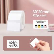 Marklife White And Colorful Thermal Sensitive Label Paper, Round And Square Laser Labels. Suitable For Models Such As M110/M120/P50 Etc. Self-Adhesive Thermal Sensitive Labels, Multipurpose For Names, Food, Clothing, Office, Home - Multicolor - View 19
