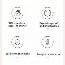 PHILIPS 72-Hour Long-Lasting Thermal Insulation Stainless Steel Water Bottle AWP2622, Medical Grade 316 Stainless Steel, Leak-Proof, Vacuum Sealing Technology, Silver - Silver - View 6