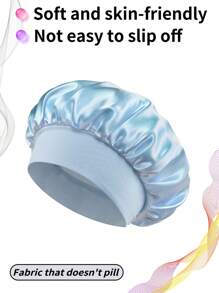 1 pièce / 2 pièces Nouvelle casquette de sommeil élastique à large bord en satin doux et respirant, style mode décontracté et confortable pour usage quotidien