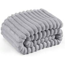 White Throw Blanket For Couch - GentleSoft Cozy Soft Blankets For Women, Cute Small Fleece Throws For Girls, Birthday Gifts For Women Mom, Fathers Day Decor Gifts, , 50x60 Inches - 淺灰色 - 查看 1